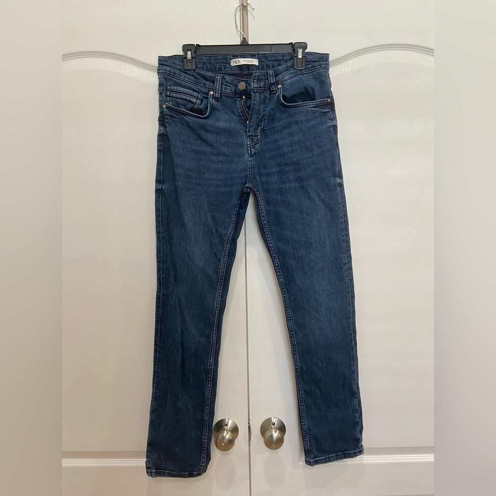 Mens Dark Blue Slim Fit Jeans